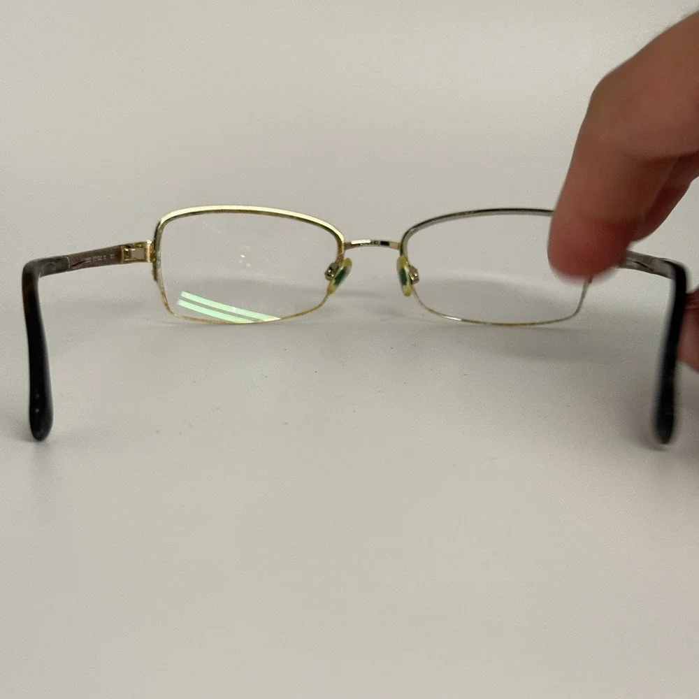 Cole‎ Haan CH5003 717 Gold Rectangular Eyeglasses Frames 135mm 08/15